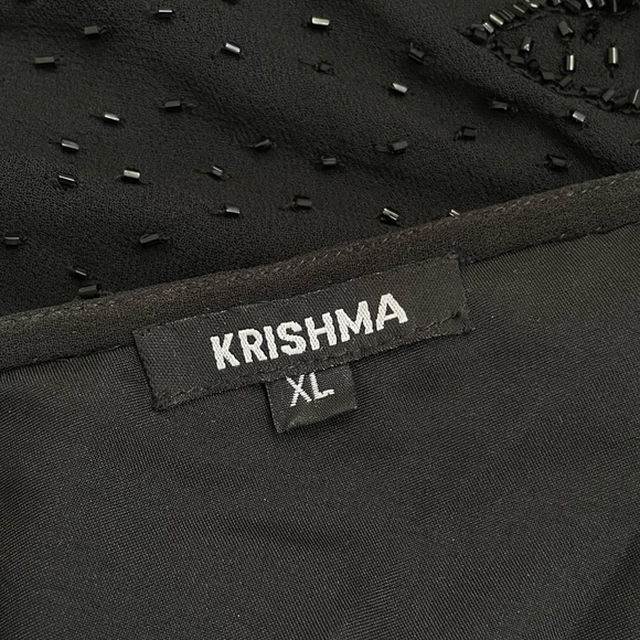 Vintage beaded whimsigoth dress asymmetric tiered fairy dark grunge witchy goth - Picture 4 of 16